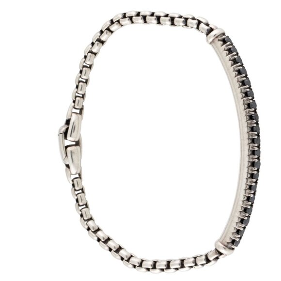 DAVID YURMAN DIAMOND 1.33CTW STERLING SILVER 925 METRO LINK BRACELET - Picture 6 of 7